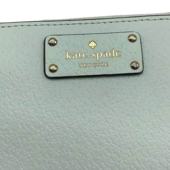 KATE SPADE Pebble Leather Pale Green Keychain Wallet, EUC - Picture 8 of 11